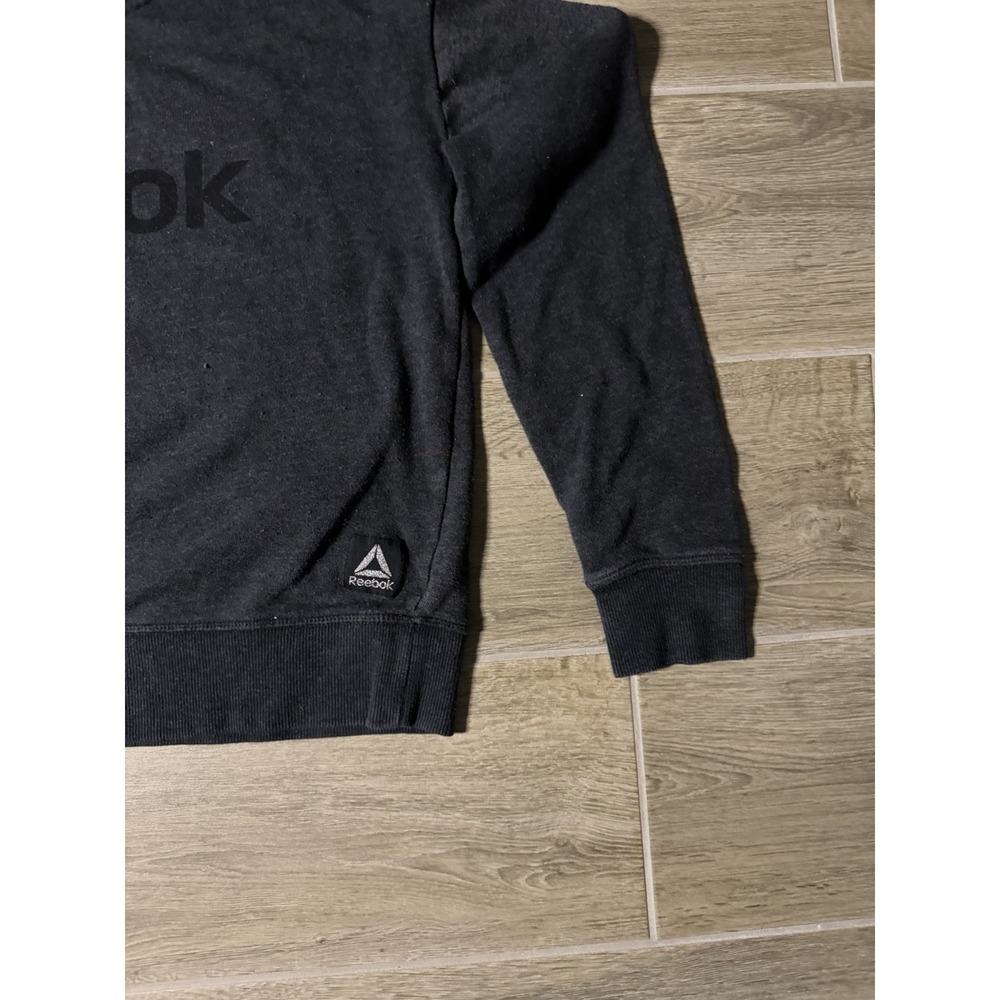 Women's Black Reebok Long Sleeve Sweatshirt Size Medium Pre-Owned - Picture 6 of 16